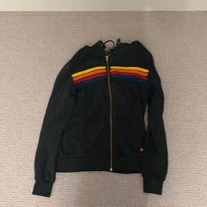 Good Condition Aviator Nation Zip Up Hoodie In Navy